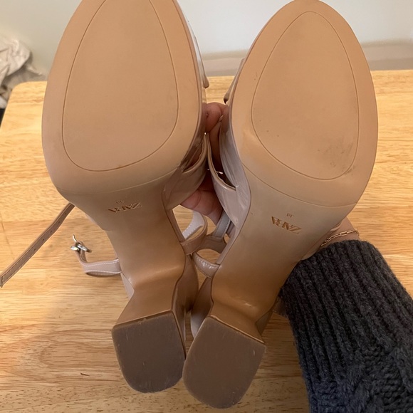 Zara Crossover Platform Heels🤍 Worn Once! Size 7.5 - Picture 5 of 6